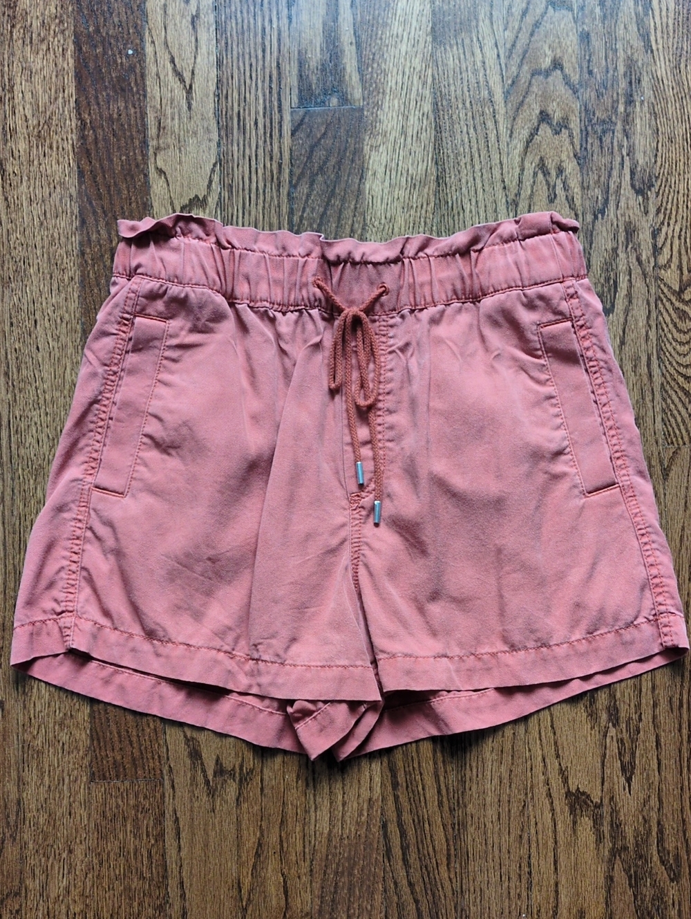 LOFT Women's Drawstring Waist Casual Shorts - Rust Orange